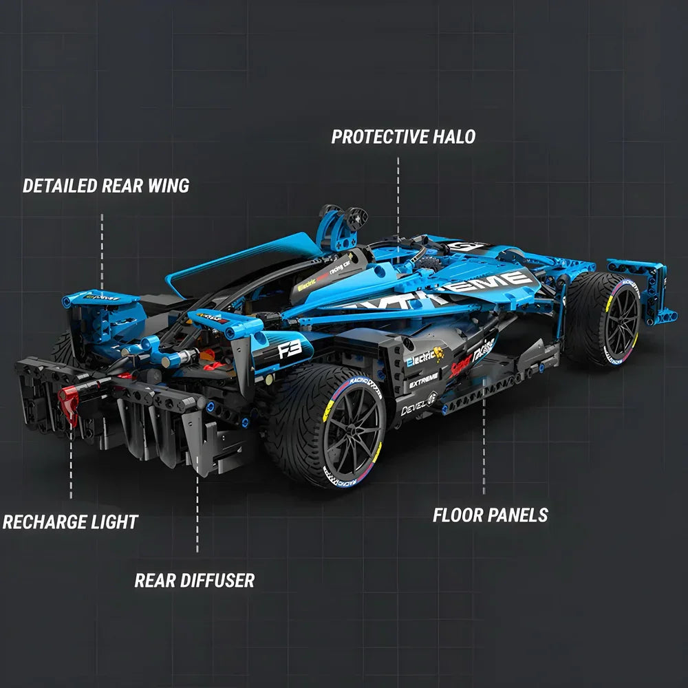F1 Elektrischer Super-Rennwagen 1667 Teile