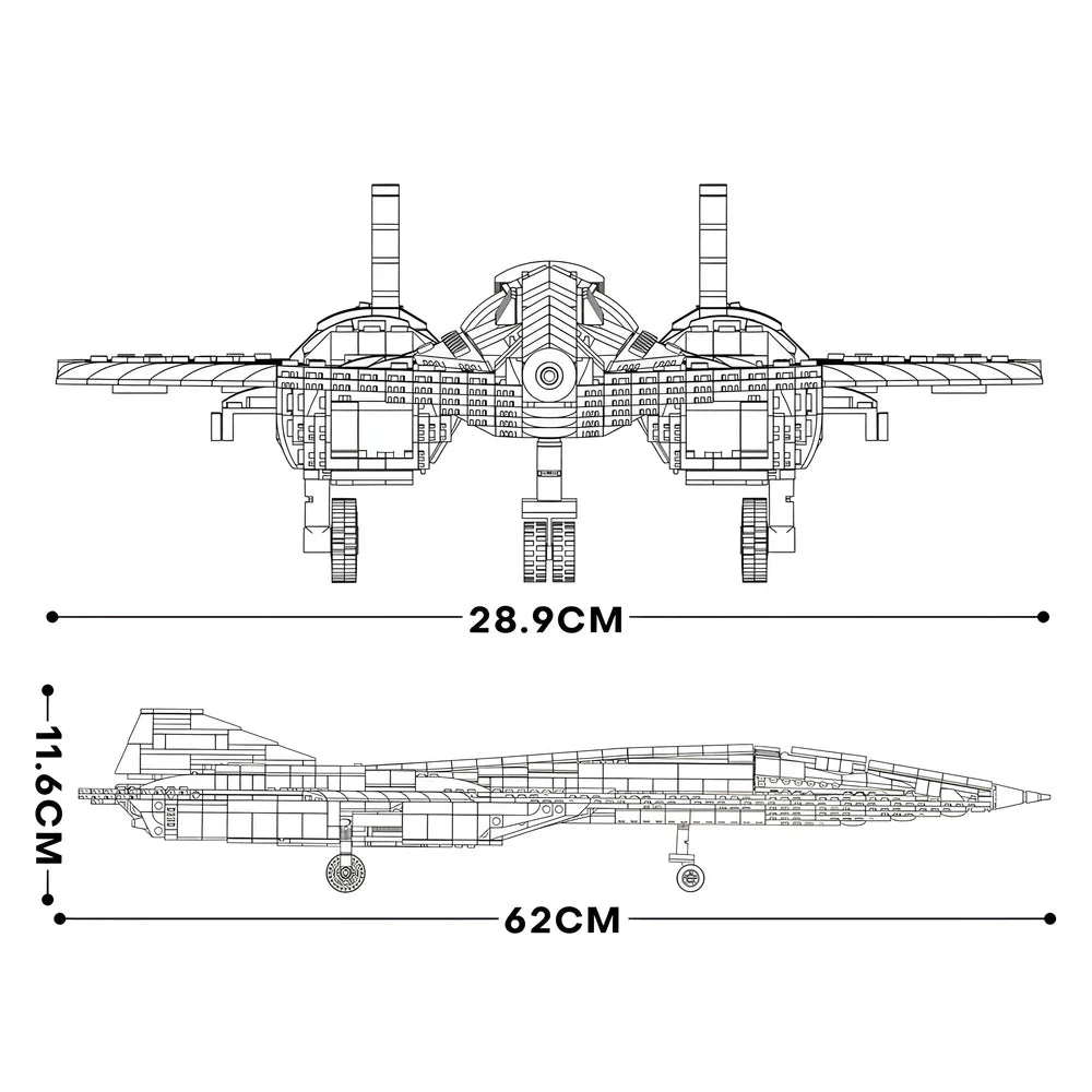 SR-72 High-Speed Reconnaissance Aircraft 2070PCS