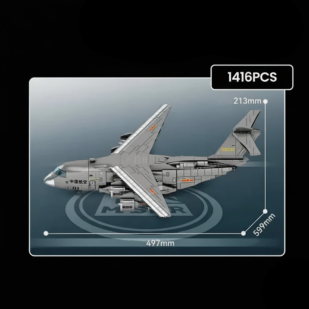 Avion de transport Y-20 ultime 1416 pièces