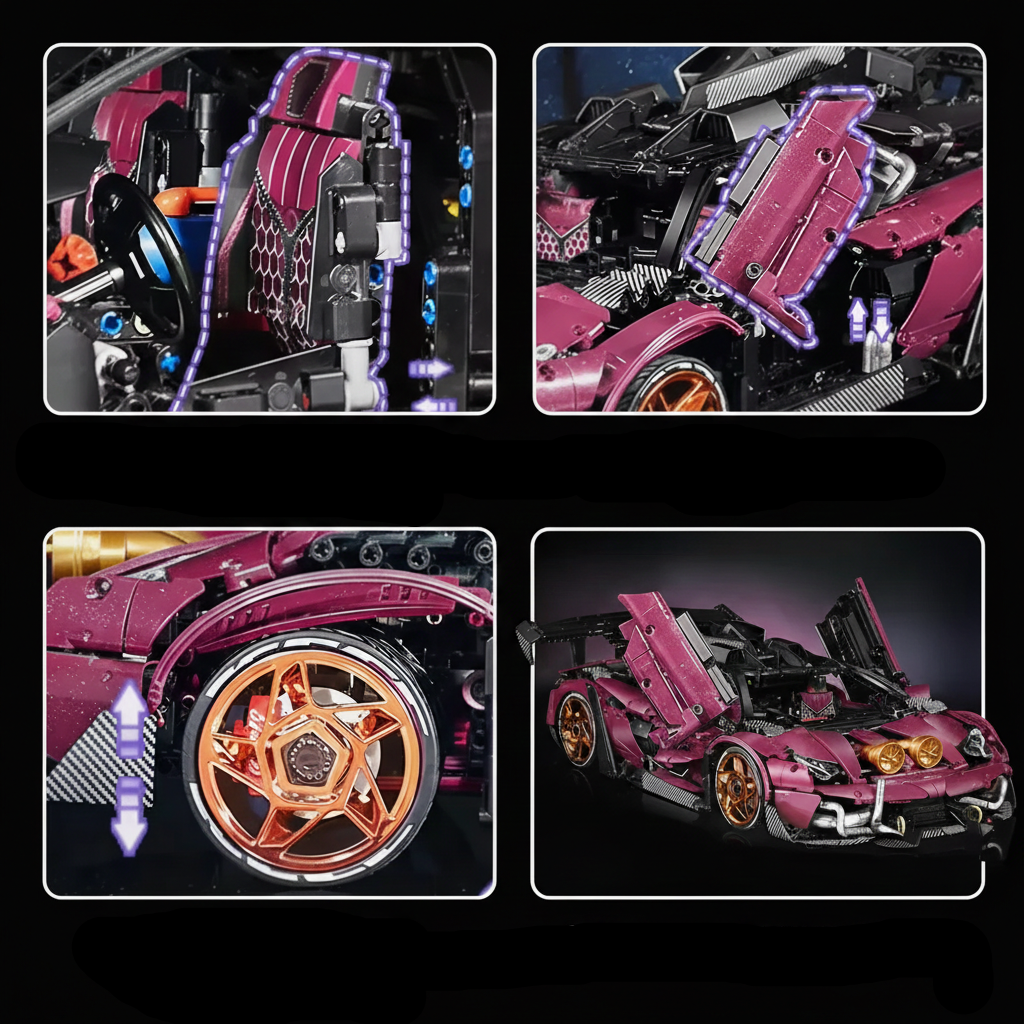 Hypercar italienne V12 turbocompressée ultime 3949 pièces
