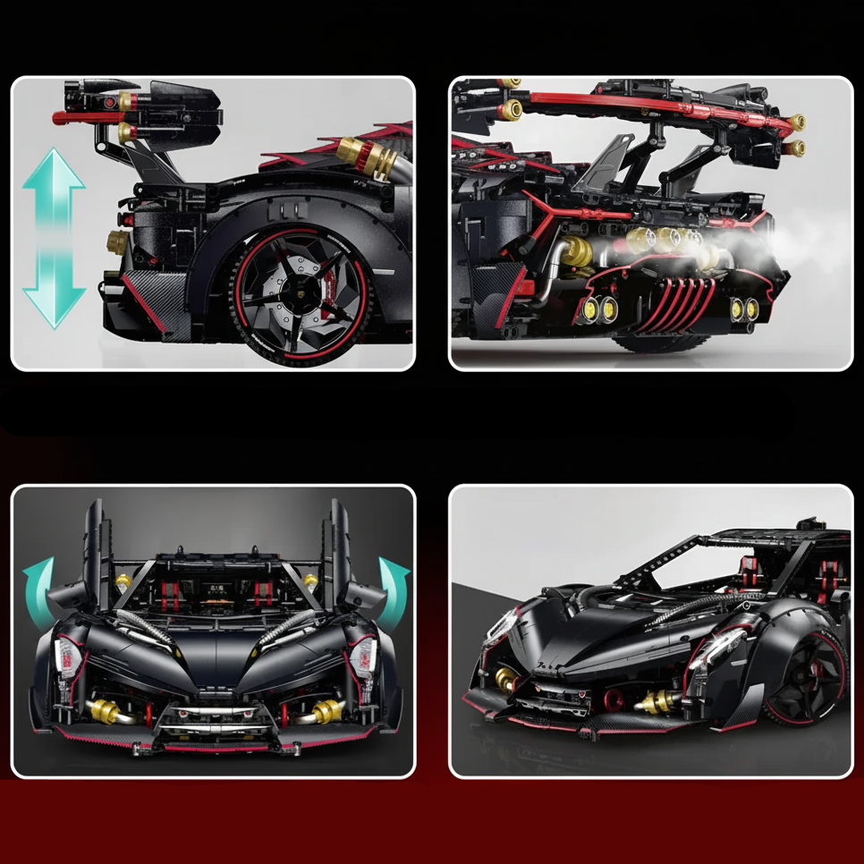 Black Meteorite Supercar 3808PCS