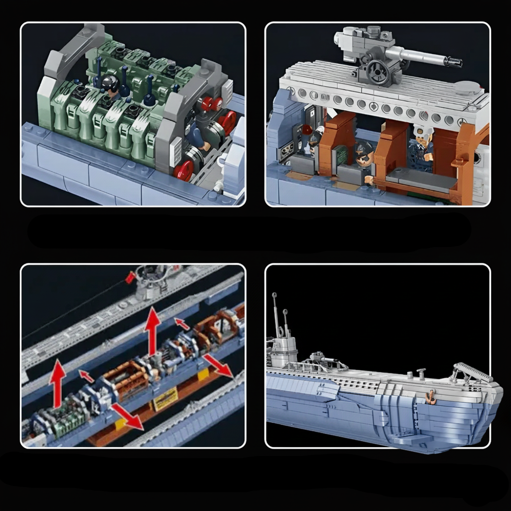 Sammler-U-Boot VIIC U-552 6171 Teile