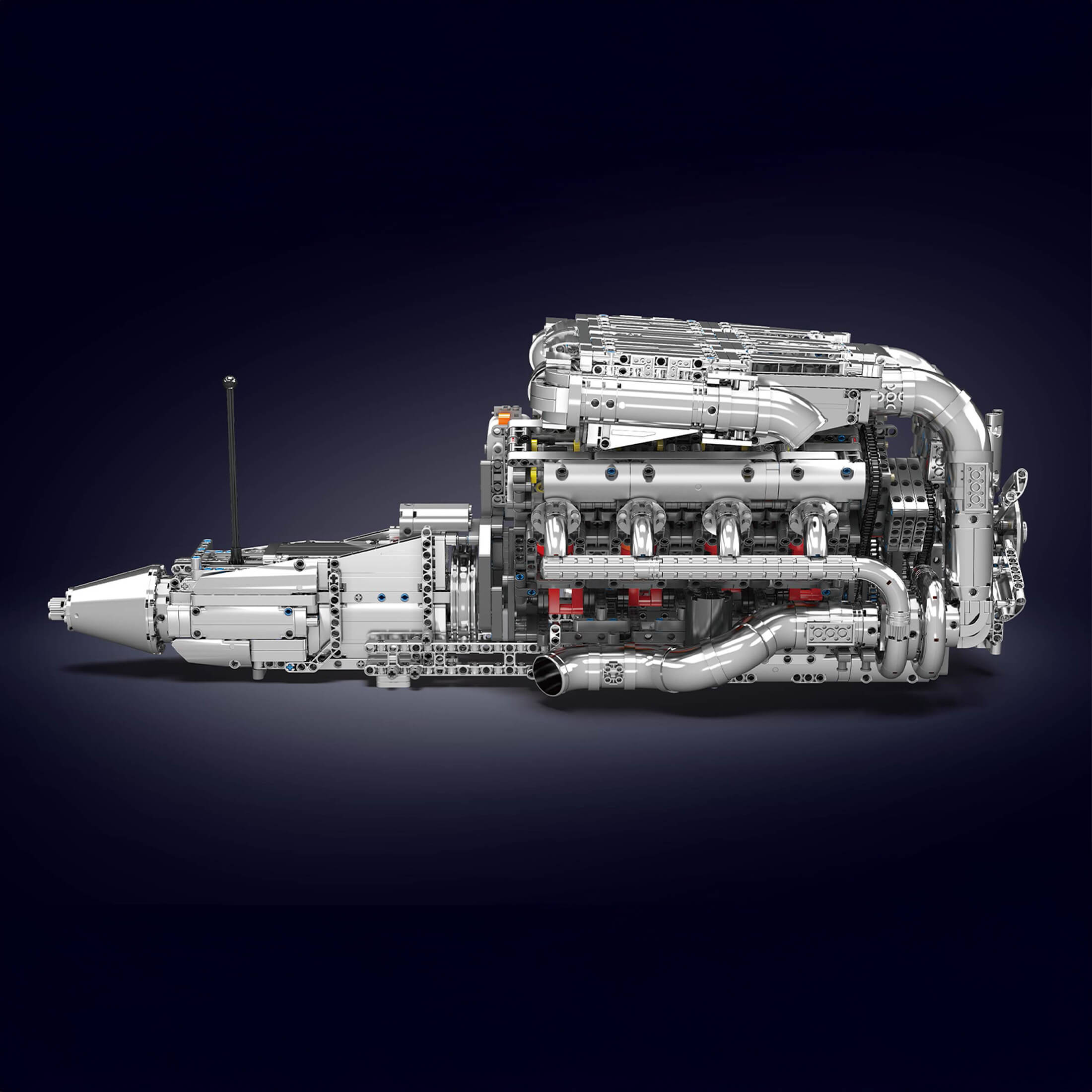 Der Chrom-5,5-Liter-V8-Motor und das Getriebe 2898PCS
