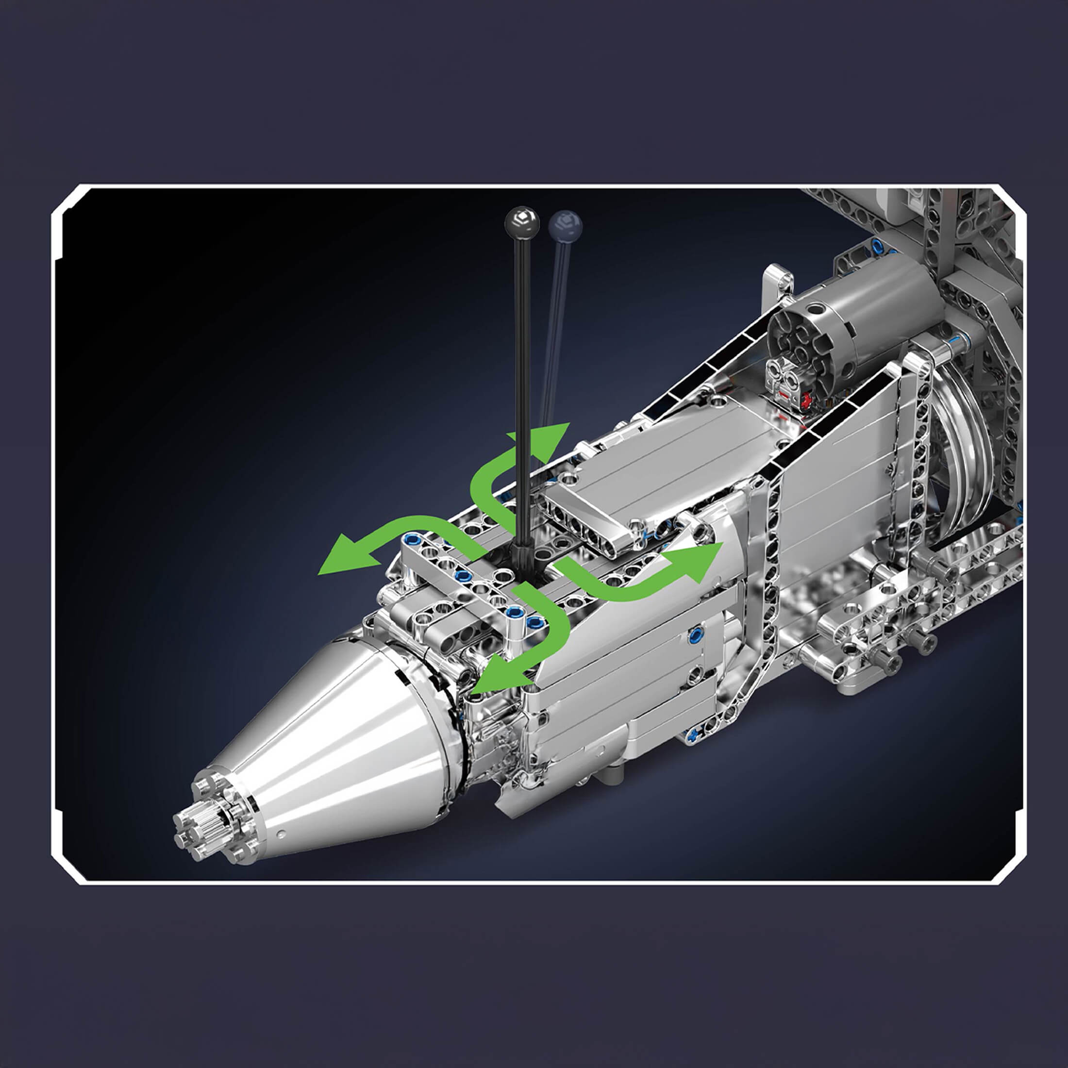 Der Chrom-5,5-Liter-V8-Motor und das Getriebe 2898PCS