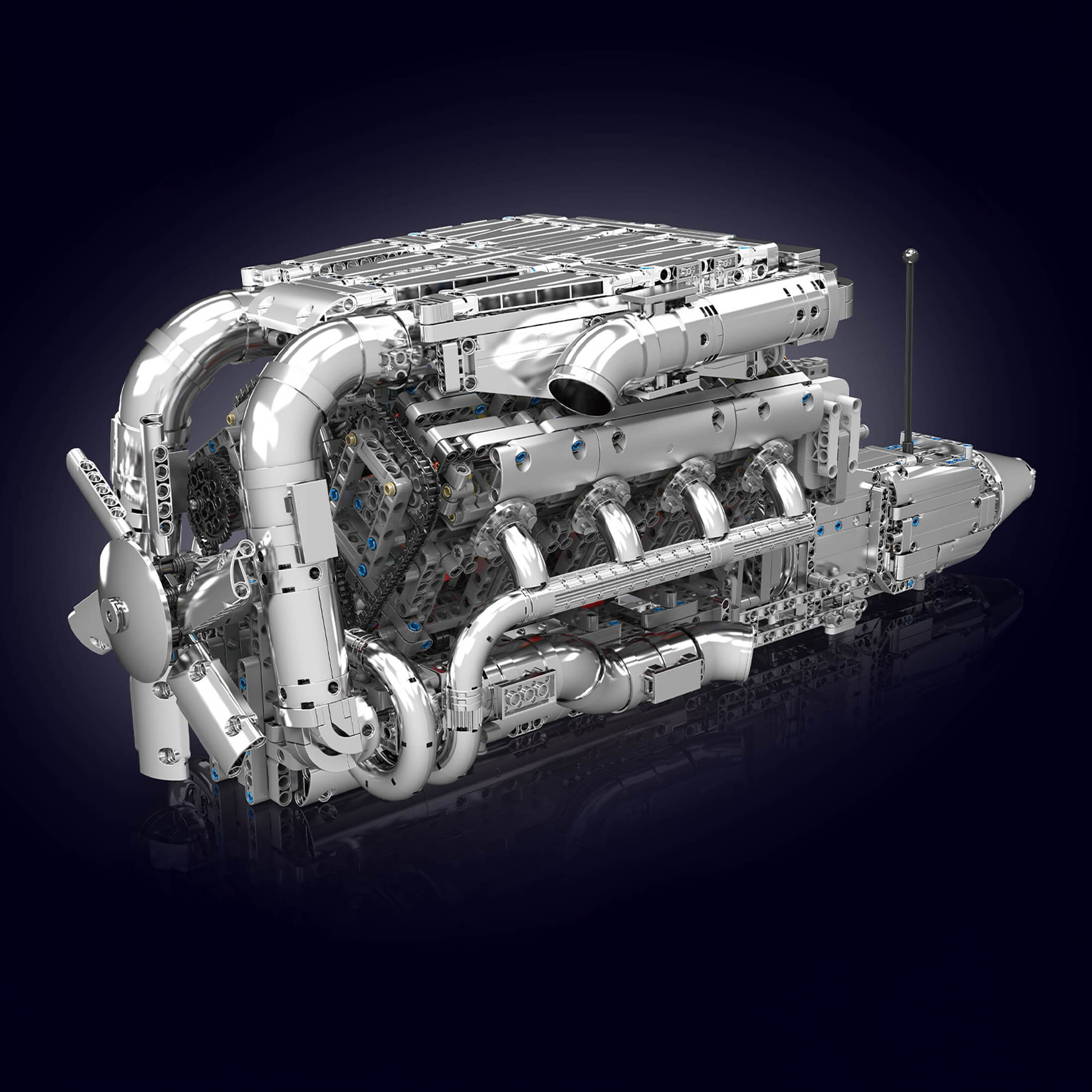 Der Chrom-5,5-Liter-V8-Motor und das Getriebe 2898PCS