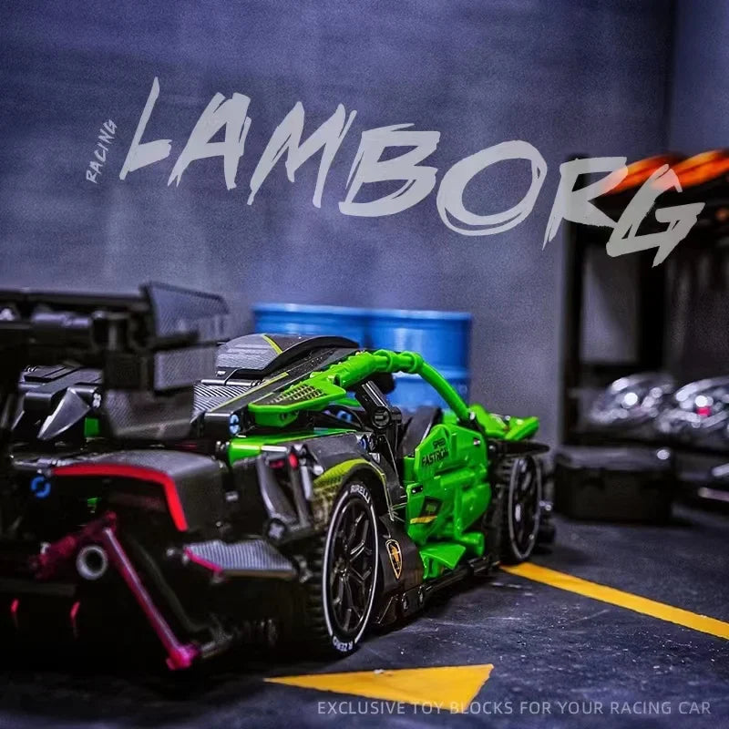 Lambo Night Knight Vert Super Vitesse 1644 pièces