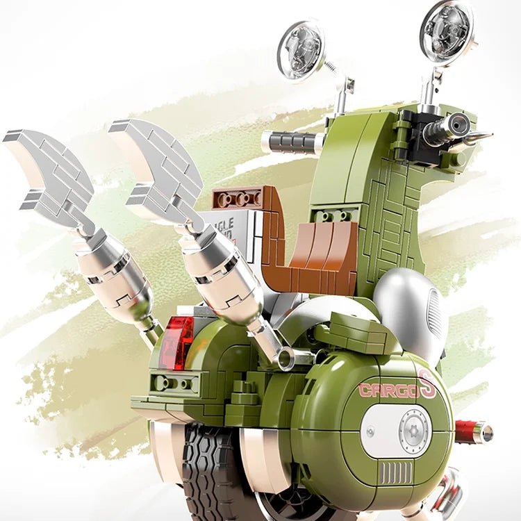 Grüne Motorrad-Dekoration 585 Teile