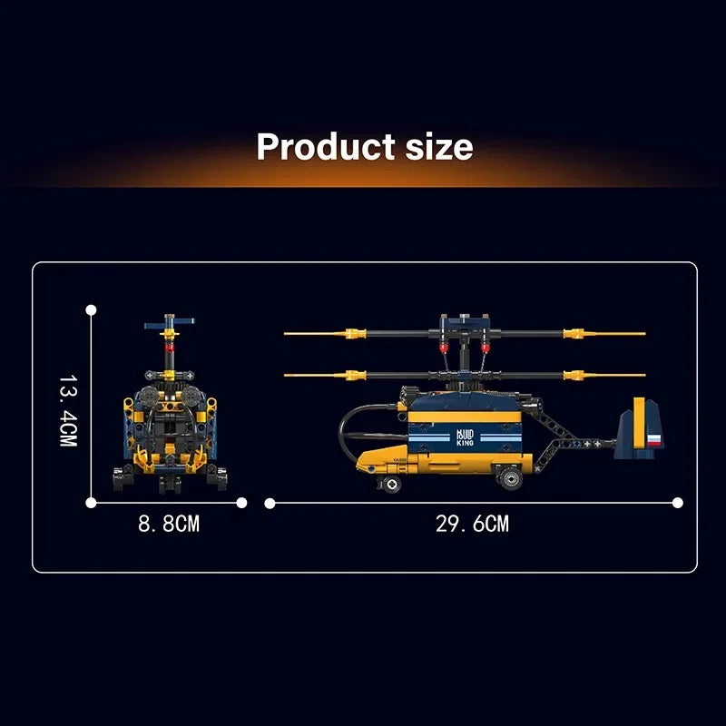 Coaxial Counter-Rotating Helicopter 274PCS