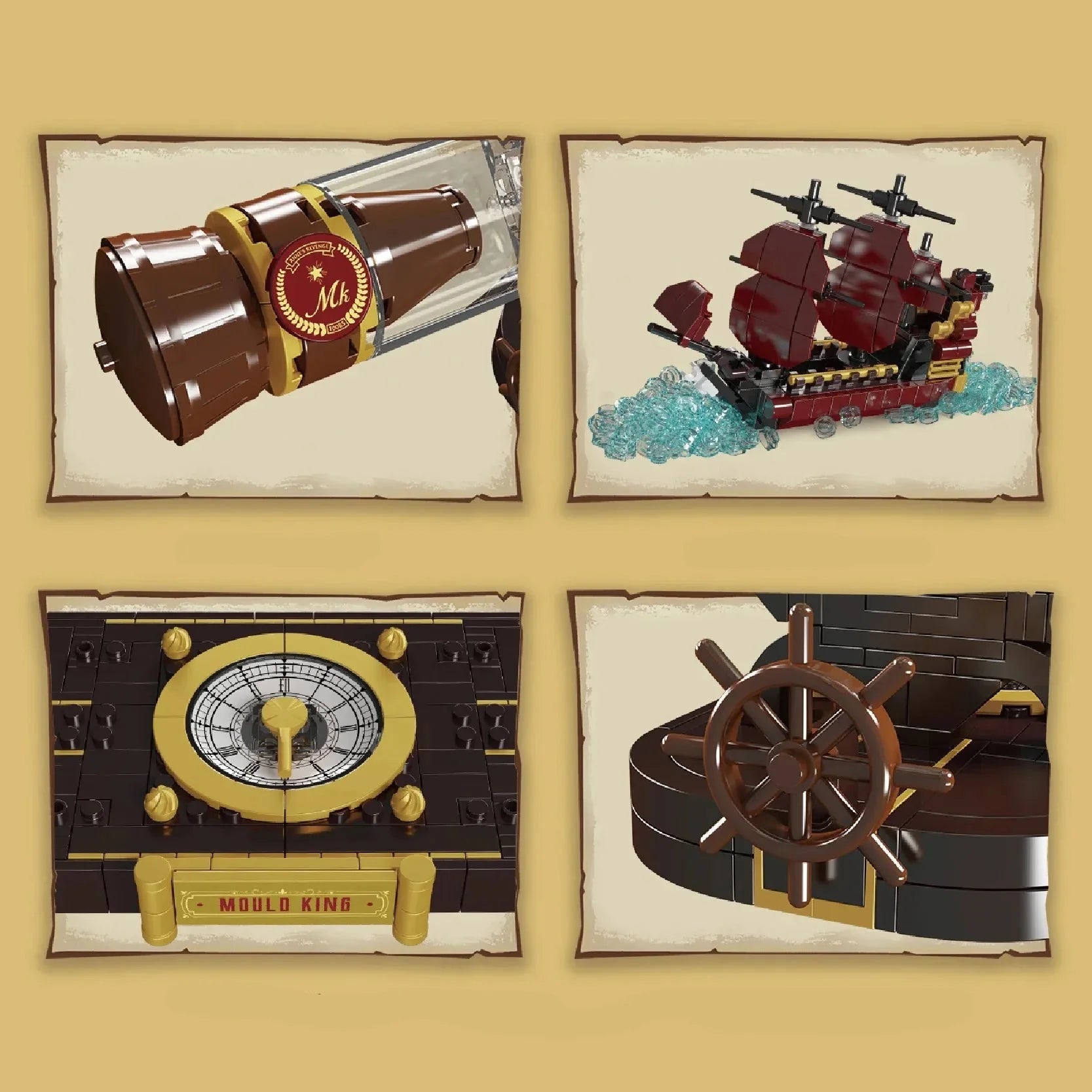Designed Revenge in a Bottle Ship 885PCS