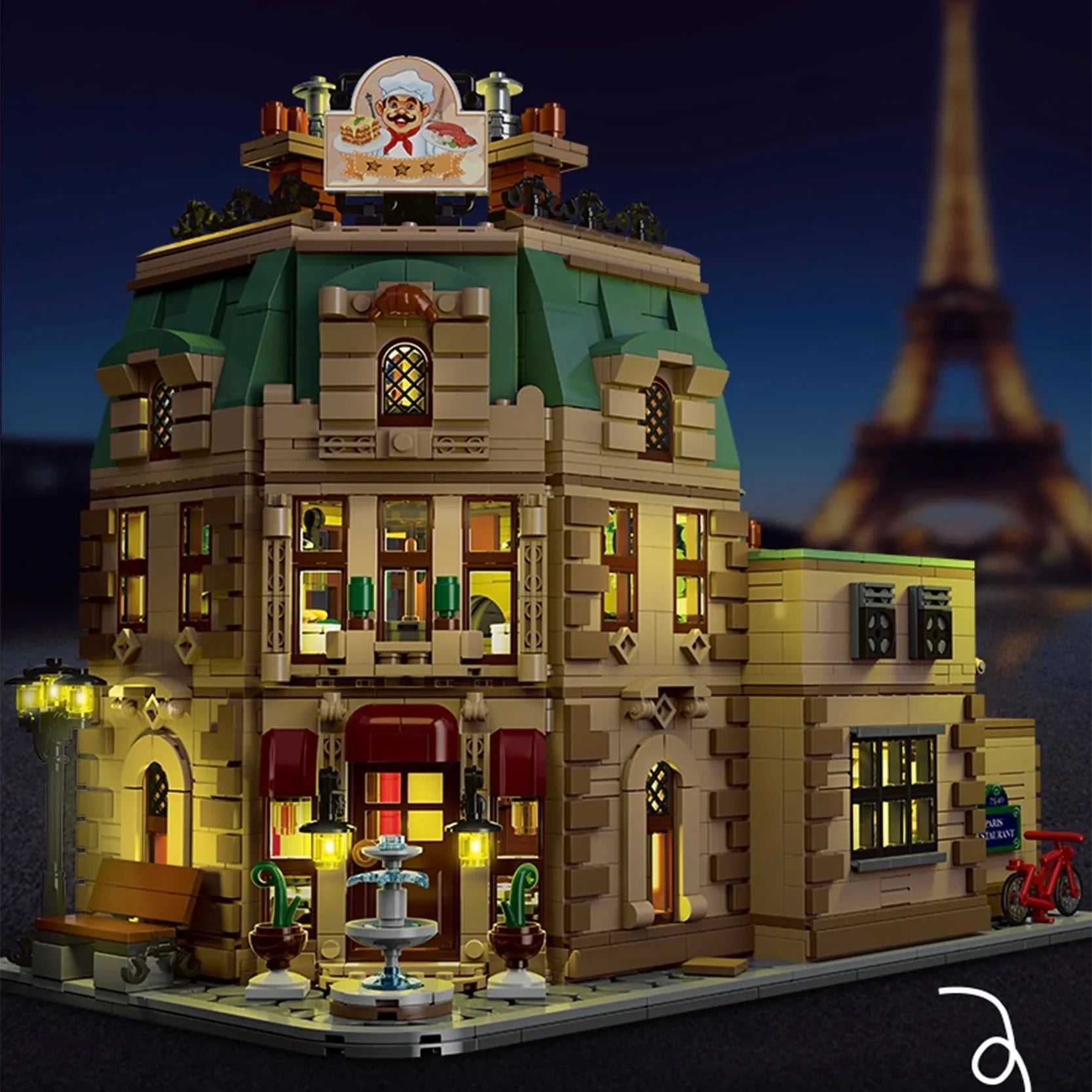 The Parisian Restaurant 3104PCS