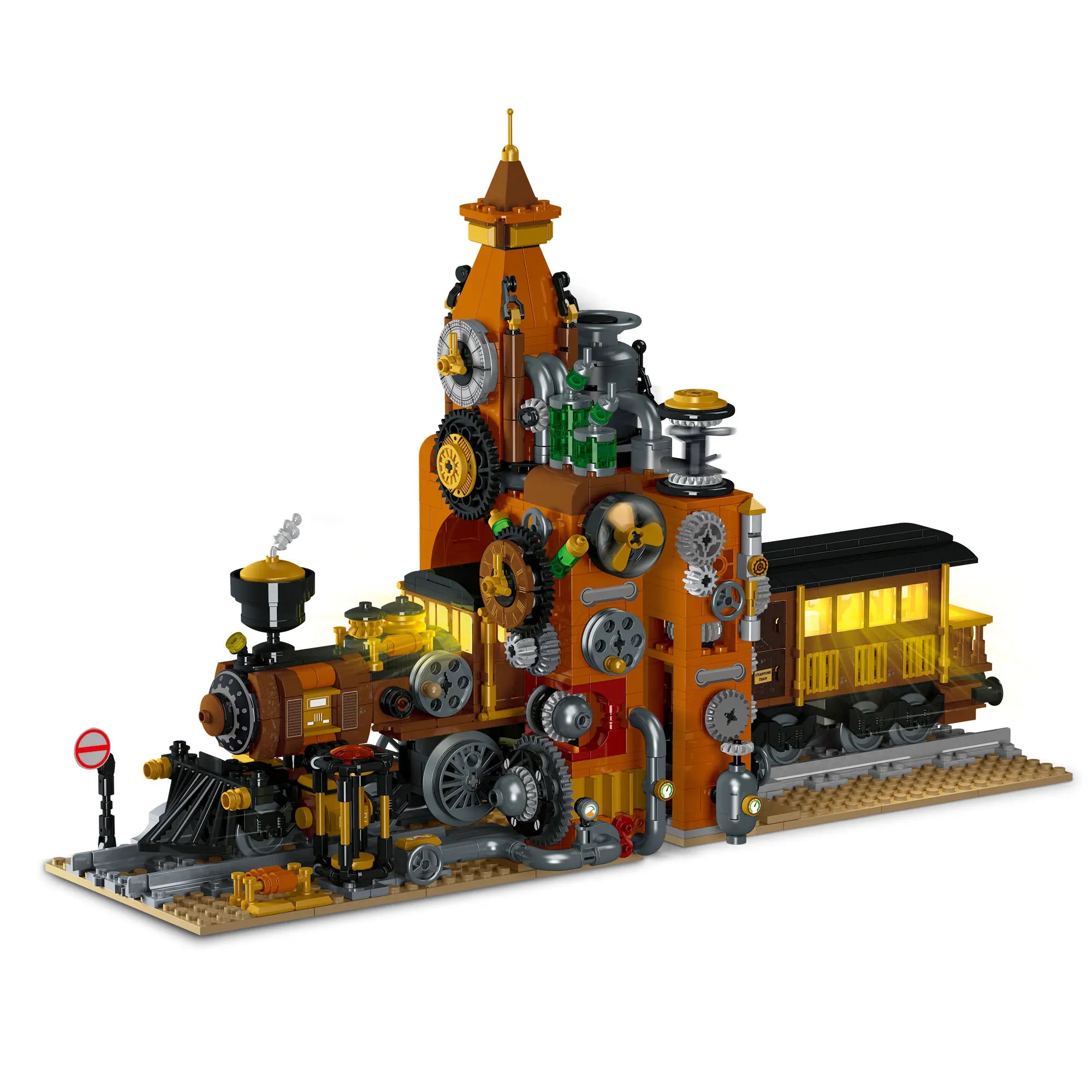 Steampunk-Zug 1252 Teile