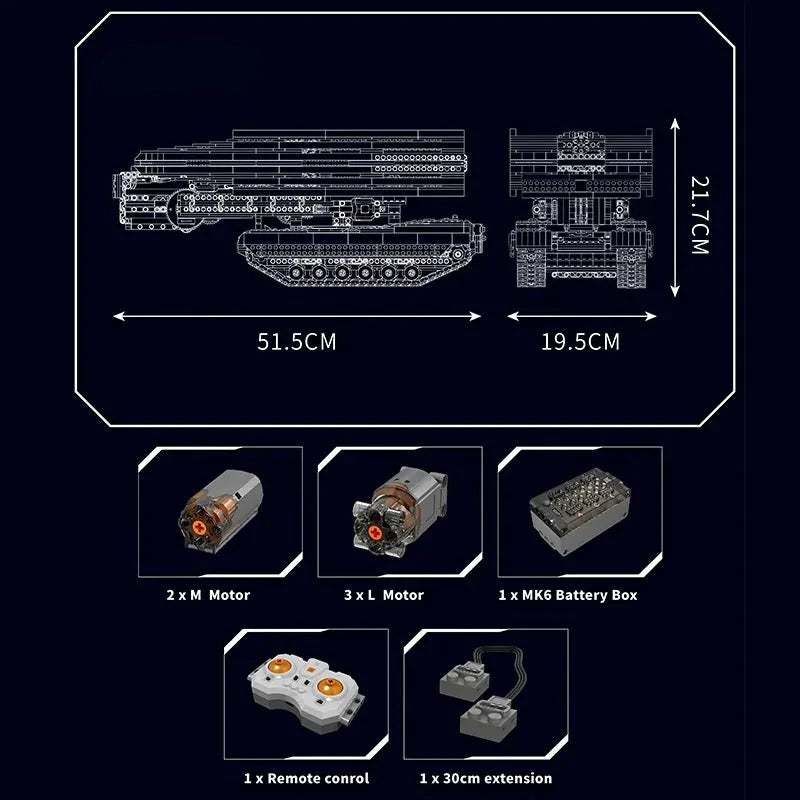 Militär gepanzerter Brückenlegepanzer 1759 Teile