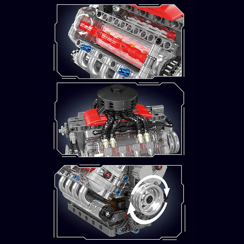 Motorisierter Chevy V8 Motor Edition 488 Teile