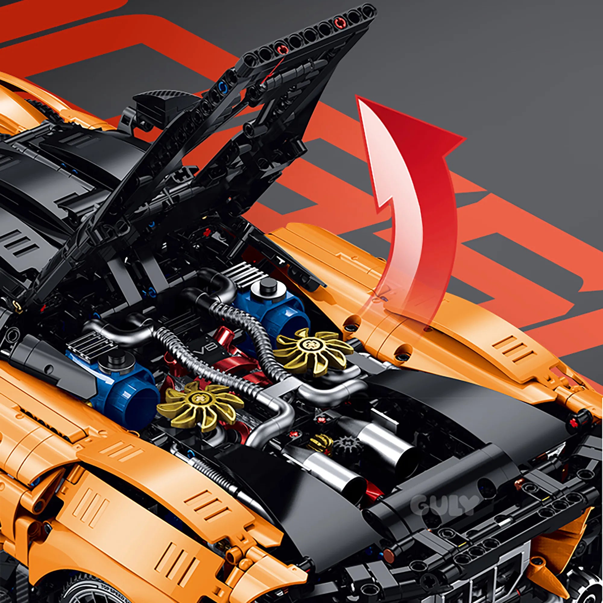 V8 Hybrid Hypercar 1200hp 3465PCS