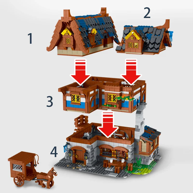 Die Mittelalterliche Taverne 3451 Teile