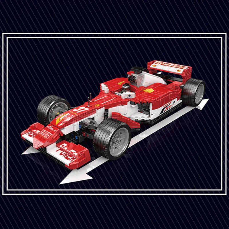 Roter F1 Sportwagen 1603 Teile