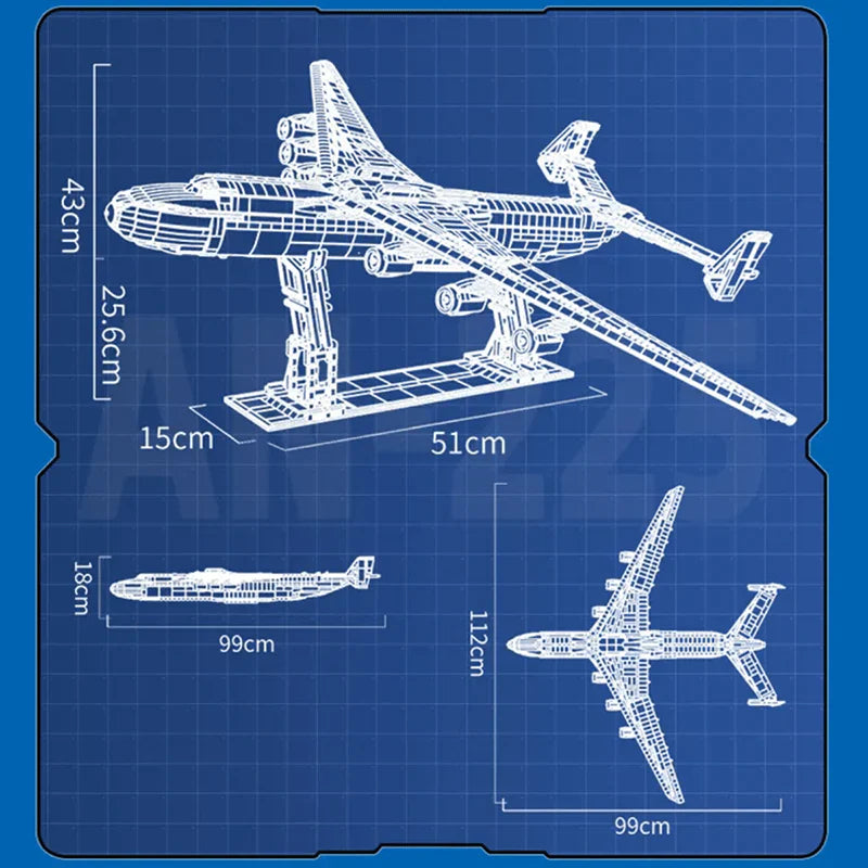 Limitierte Auflage Antonov 225 mit Ständer 5349 Teile