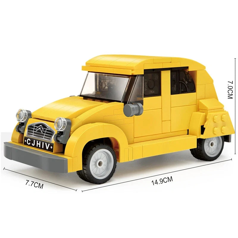 Minibricks Yellow 2CV Racing Car 298PCS