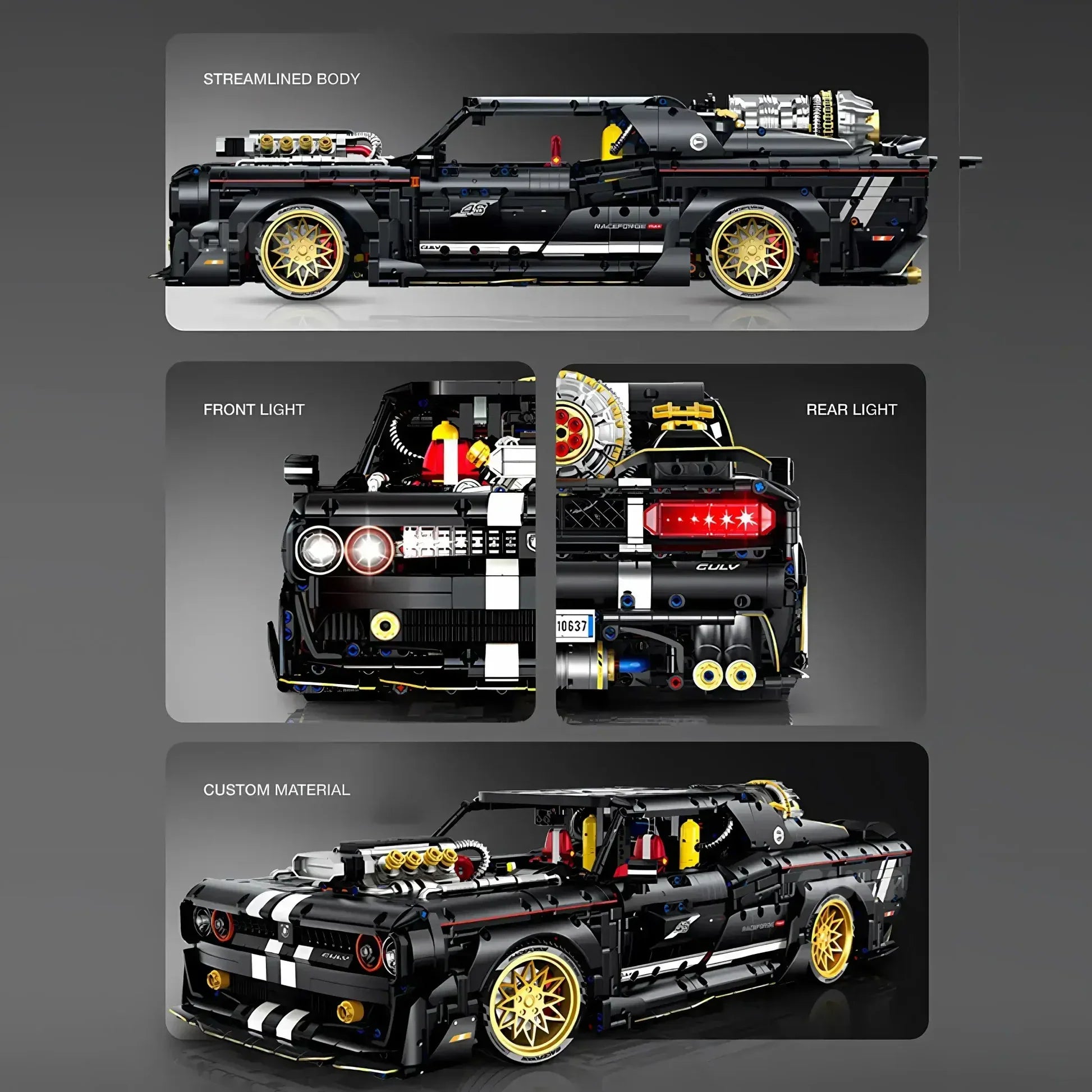 Klassischer amerikanischer V8-Muscle-Car 3750TEILE