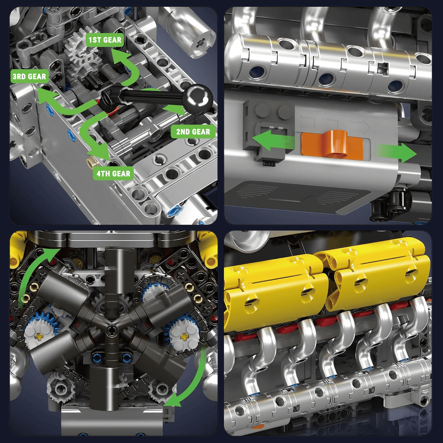 Italienischer V12-Motor 1260 Teile