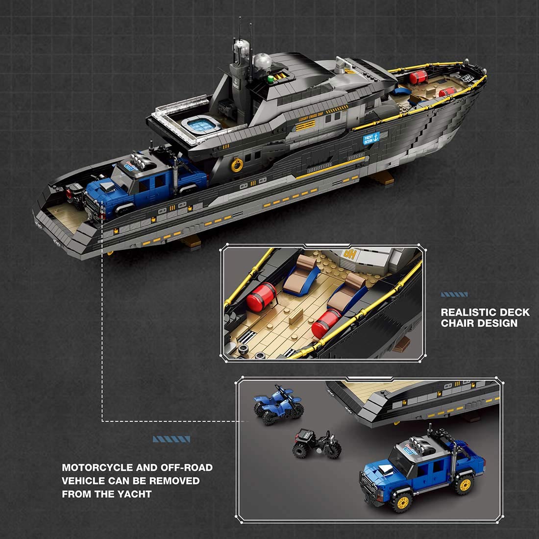 Yacht de luxe 4421 pièces