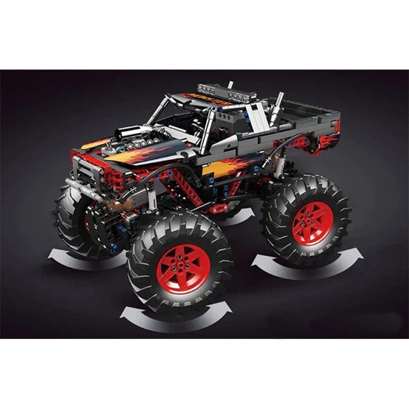 Flammenmonster 4x4 Auto 889 Teile