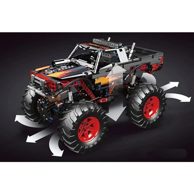 Flammenmonster 4x4 Auto 889 Teile
