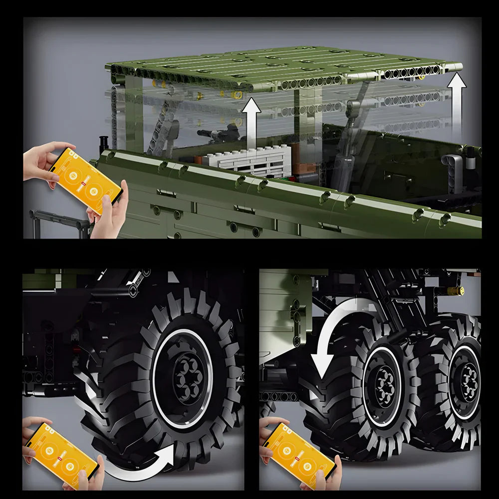 Camion tout-terrain Unimog 6x6 6690 pièces